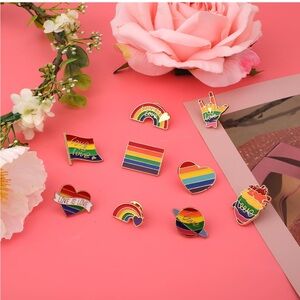 Colorful Rainbow Lapel Pin Set
